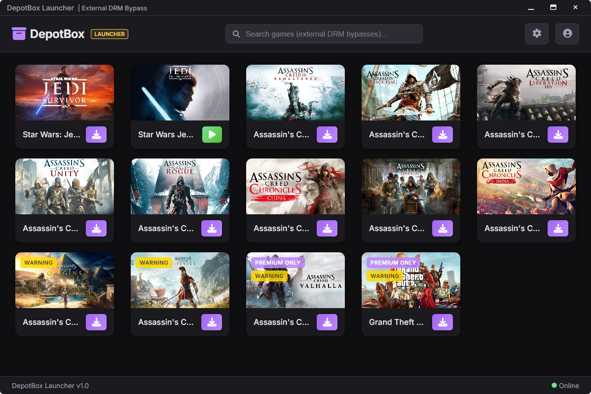 DepotBox Launcher Screenshot